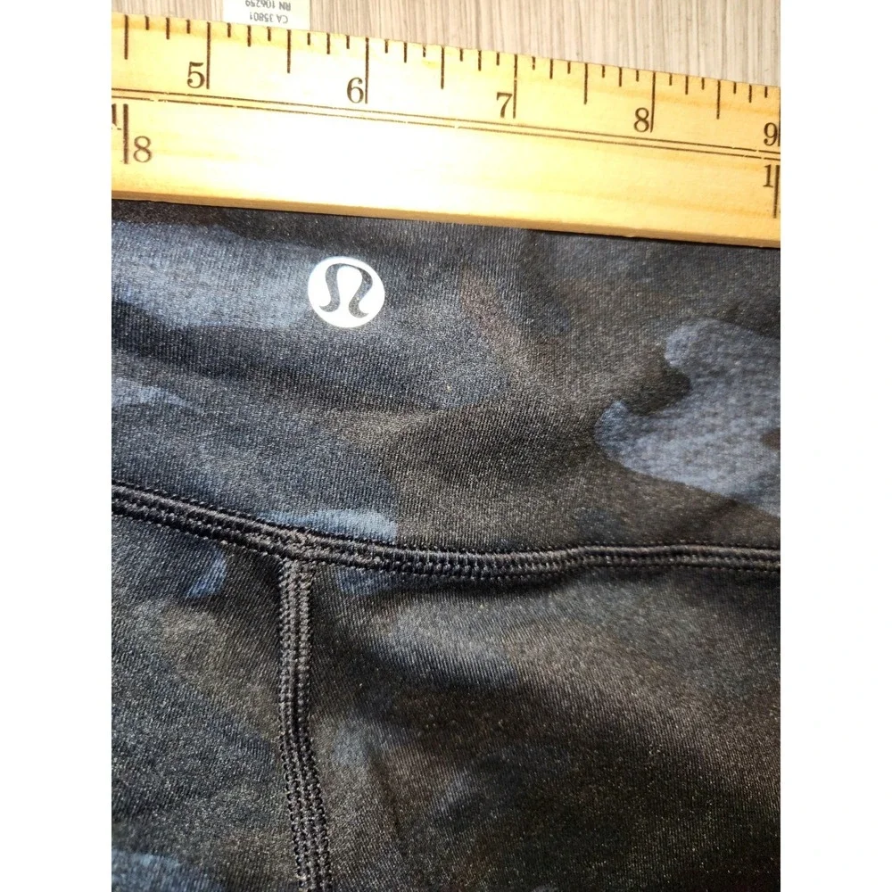 Lululemon wunder‎ train Athletica 6 Navy Black Camo High Rise Leggings Tights